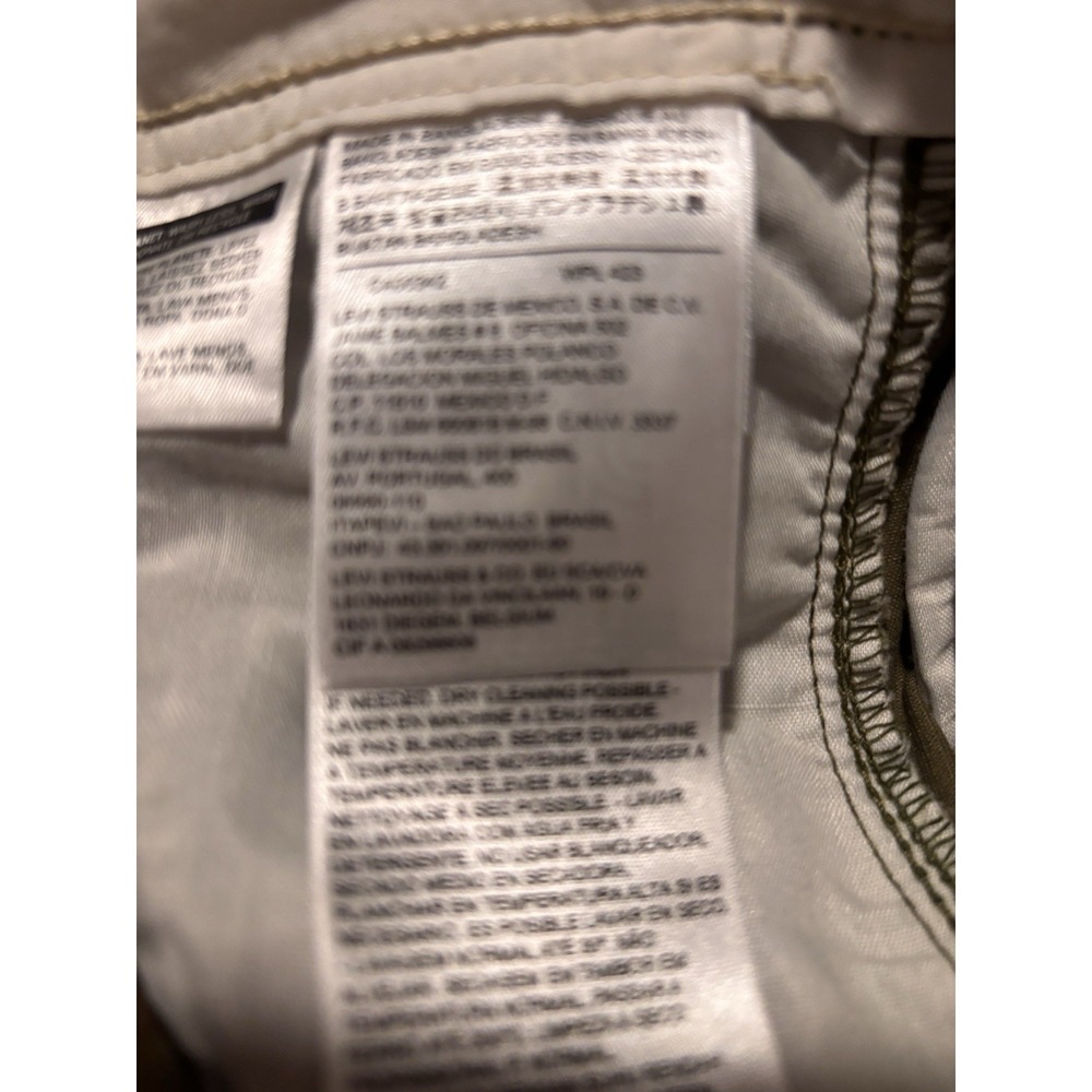 Levi Strauss Green Camo Cargo Shorts 32x10 Carrier Pockets Hunter Gorpcore Y2K - Picture 10 of 12